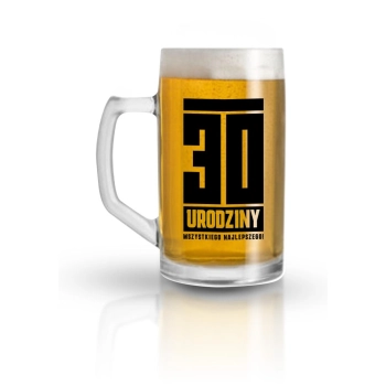 Kufel szklany 500 ml 30 urodziny Wszystkiego Najlepszego