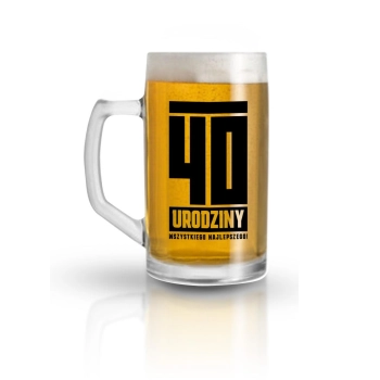 Kufel szklany House of Mugs 500 ml na 40 urodziny