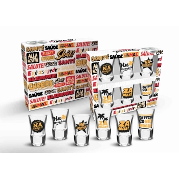 Zestaw 6 kieliszków Toasty 35 ml House of Mugs