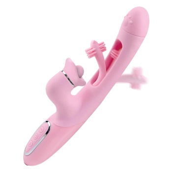 Trzyfunkcyjny wibrator B Series Lyla silikonowy USB wodoodporny