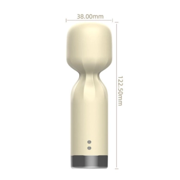 Wibrator Silk Pulse ecru kompaktowy 12 cm wodoodporny