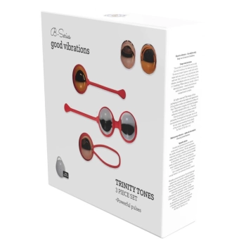 Wibrujące kulki Kegla Trinity Tones silikonowe wodoodporne 12 cm zestaw 3
