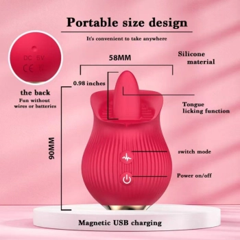 Stymulator łechtaczki z lizaniem Petal Bliss silikonowy USB 9cm