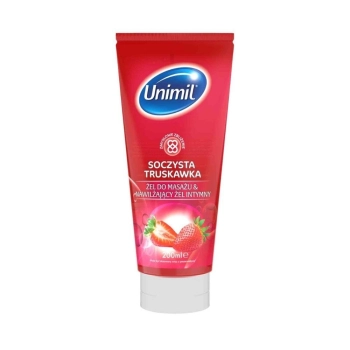 Żel do masażu Unimil truskawkowy 200 ml