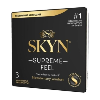 Prezerwatywy nielateksowe ultracienkie Skyn Supreme Feel 3 sztuki