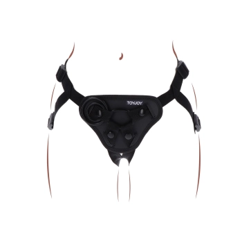 Uprząż strap on ToyJoy Get Real poliestrowa czarna