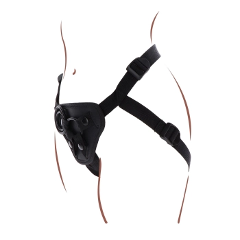 Uprząż strap on ToyJoy Get Real poliestrowa czarna