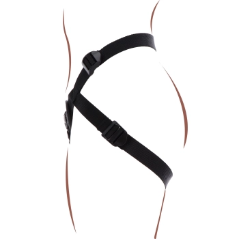 Uprząż strap on ToyJoy Get Real poliestrowa czarna