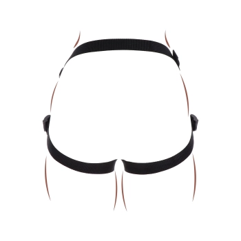 Uprząż strap on ToyJoy Get Real poliestrowa czarna