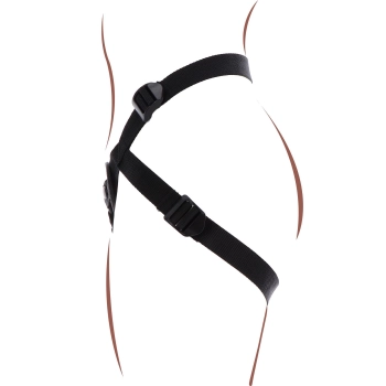 Uprząż strap on ToyJoy Get Real poliestrowa czarna