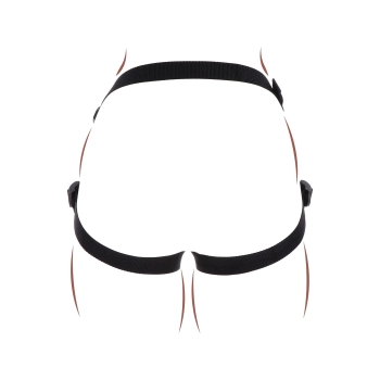 Uprząż strap on ToyJoy Get Real poliestrowa czarna