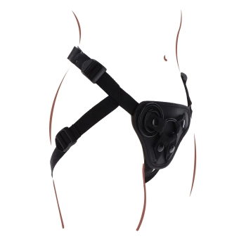 Uprząż strap on ToyJoy Get Real poliestrowa czarna