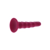 Ribbed Dong 6 Inch Red