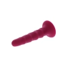 Ribbed Dong 6 Inch Red