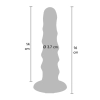 Ribbed Dong 6 Inch Red