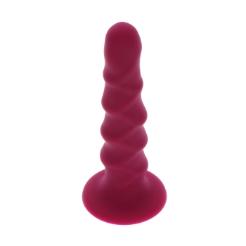 Ribbed Dong 6 Inch Red
