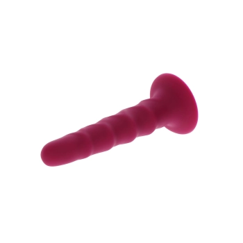 Ribbed Dong 6 Inch Red