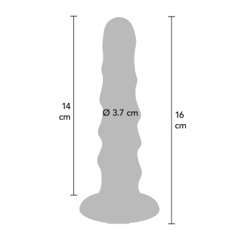 Ribbed Dong 6 Inch Red