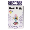 Aluminiowy korek analny z tęczowym klejnotem Twilight ToyJoy mały 7 cm