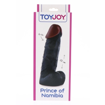 Dildo realistyczne ToyJoy Prince Of Namibia PVC czarny 20 cm
