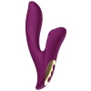 Wibrator silikonowy Athena Tapping Sensation fioletowy USB 20.5 cm