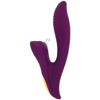 Wibrator silikonowy Athena Tapping Sensation fioletowy USB 20.5 cm