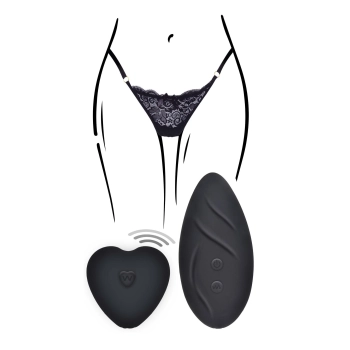 Stymulator do majteczek ToyJoy Angel czarny z pilotem USB