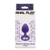 Korek analny Diamond Booty Jewel silikonowy fioletowy mały 7 cm