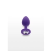 Korek analny Diamond Booty Jewel silikonowy fioletowy mały 7 cm