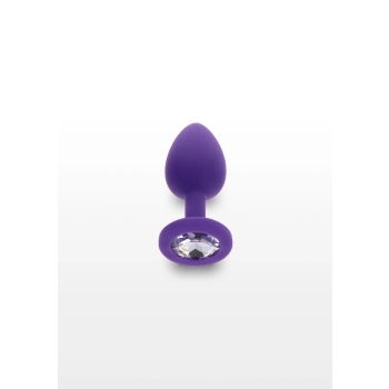 Korek analny Diamond Booty Jewel silikonowy fioletowy mały 7 cm