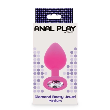 Korek analny Diamond Booty Jewel ToyJoy różowy 8 cm