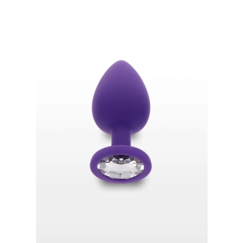 Korek analny z kryształkiem Diamond Booty Jewel fioletowy 9 cm