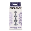 Korek analny Diamond Star Beads ToyJoy srebrny 10.5 cm