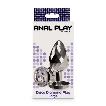 Korek analny Disco Diamond ToyJoy srebrny duży