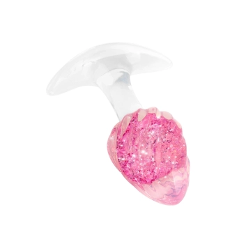 Korek analny ToyJoy Crystal Small silikonowy różowy 8,5 cm