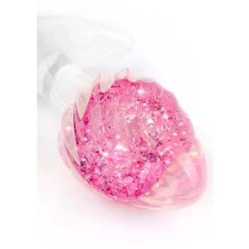 Korek analny ToyJoy Crystal Small silikonowy różowy 8,5 cm