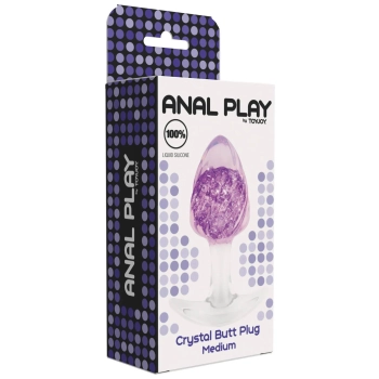 Korek analny ToyJoy Crystal Medium fioletowy 9,5 cm