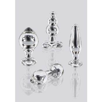 Korek analny szklany Star Sparkler ToyJoy przezroczysty 12 cm