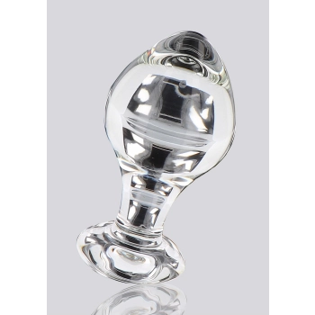 Szklany korek analny Brilliant Star ToyJoy przezroczysty 9 cm