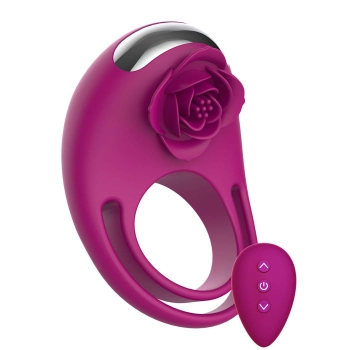 Pierścień wibrujący Put A Ring On It ToyJoy fuksja pilot USB