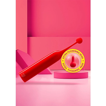 Wibrator ROMP Pop czerwony z wymiennymi końcówkami USB