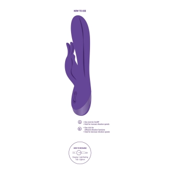 Wibrator króliczek Xocoon Unlimited Love fioletowy 19 cm