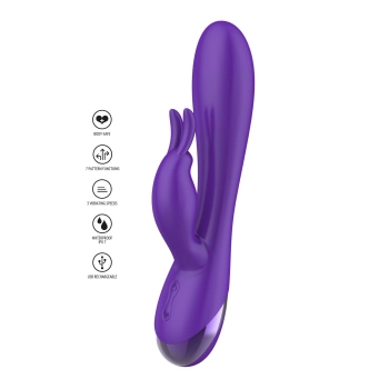 Wibrator króliczek Xocoon Unlimited Love fioletowy 19 cm