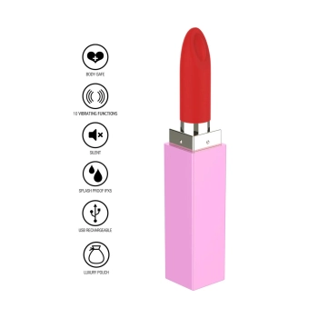 Wibrator szminka Xocoon Sealed With A Kiss różowy 11 cm USB