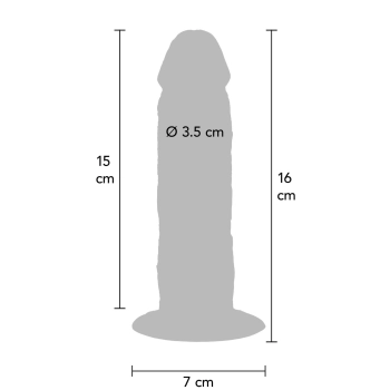 Dildo z ruchomym napletkiem ToyJoy silikonowe karmel 15 cm