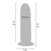 Silicone Foreskin Dong 19 cm Caramel skin tone