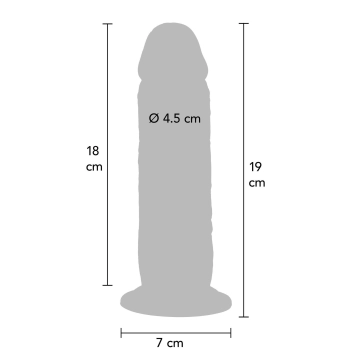 Silicone Foreskin Dong 19 cm Caramel skin tone