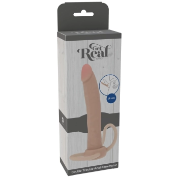 Podwójne dildo silikonowe Double Trouble ToyJoy 16 cm