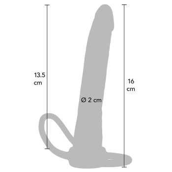 Podwójne dildo silikonowe Double Trouble ToyJoy 16 cm