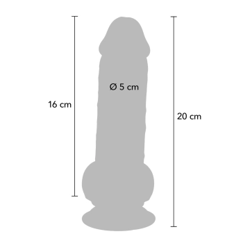 Dildo realistyczne grube Dual Density ToyJoy 20 cm